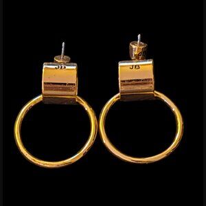 Jenny Bird Anthropologie Faye Knocker Retired Gold Tone Stud Earrings 32mm